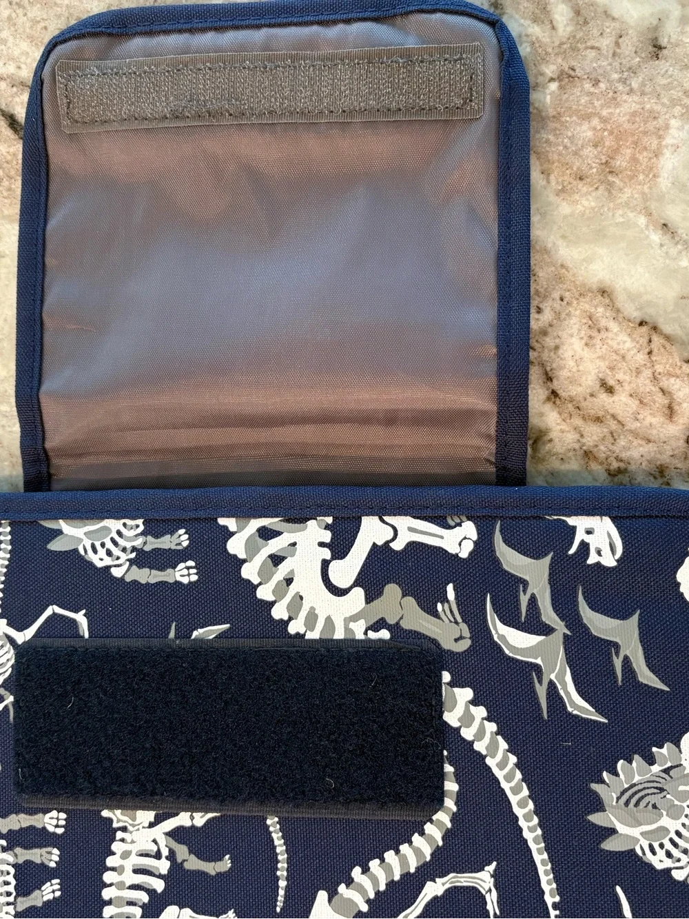 Pottery Barn Kids Mackenzie Navy Glow in Dark Dinosaur 3 Ring Binder Pencil Case